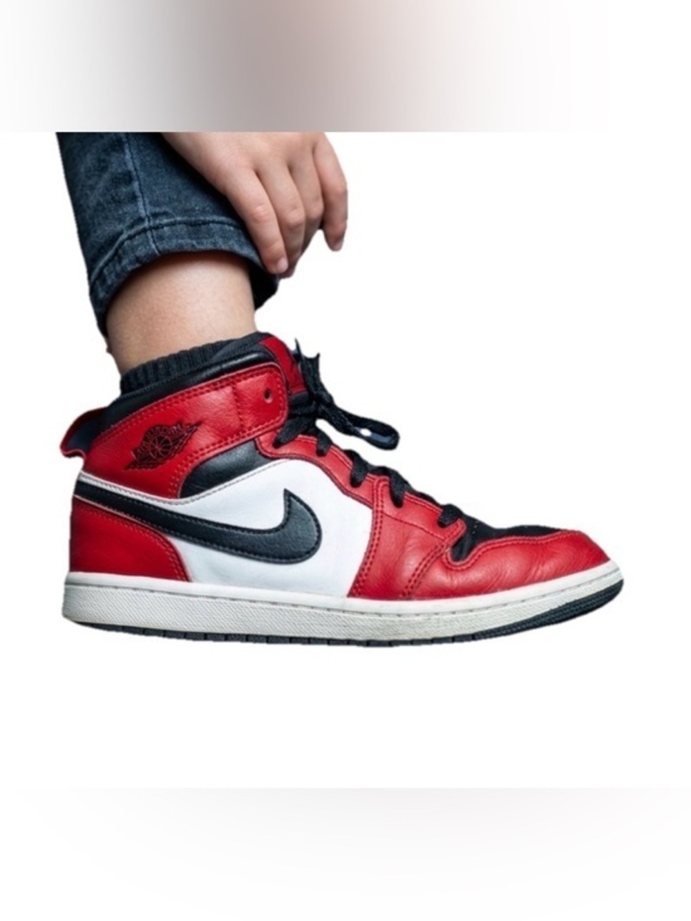 Air Jordan 1 Mid PS 'Chicago Black Toe' Basketball 640734-069 Youth 2.5 2.5Y